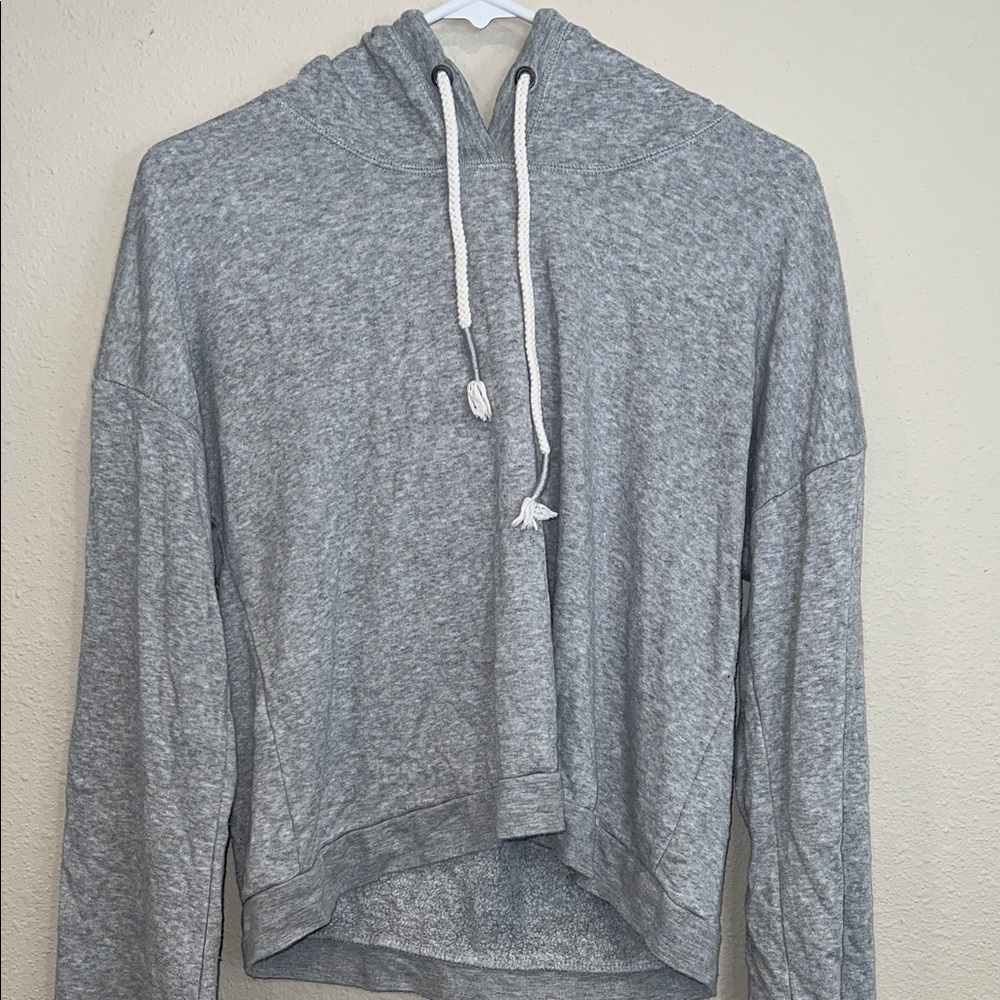 Make + Model Heather Gray Hooded Sweater